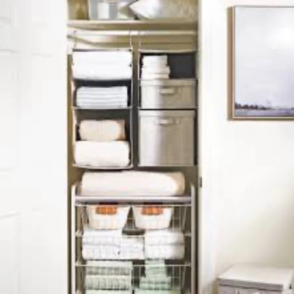 Bright room hanging closet organizers from the container store